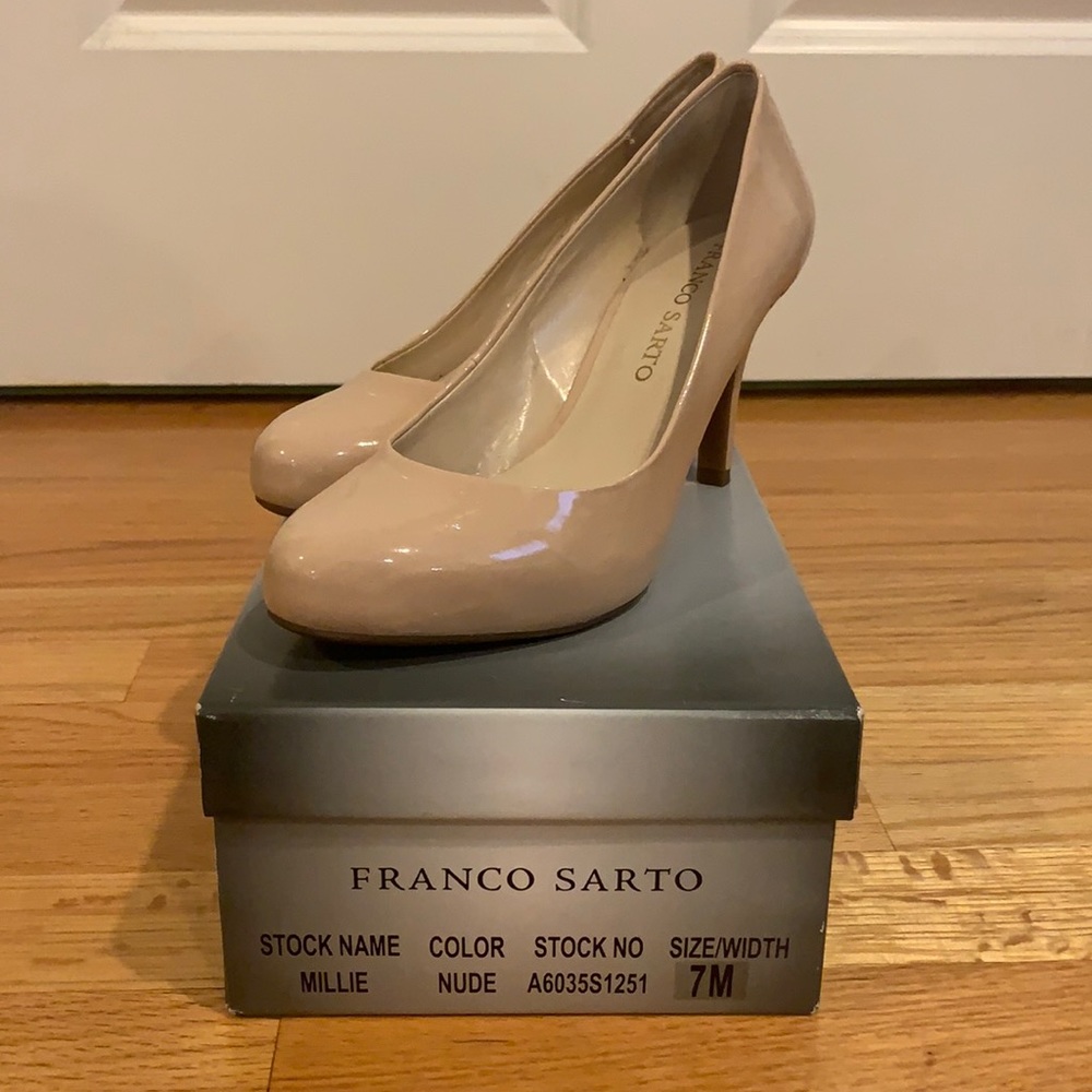Franco Sarto Millie Nude Patent Pumps